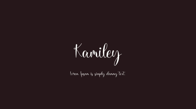 Kamiley Font