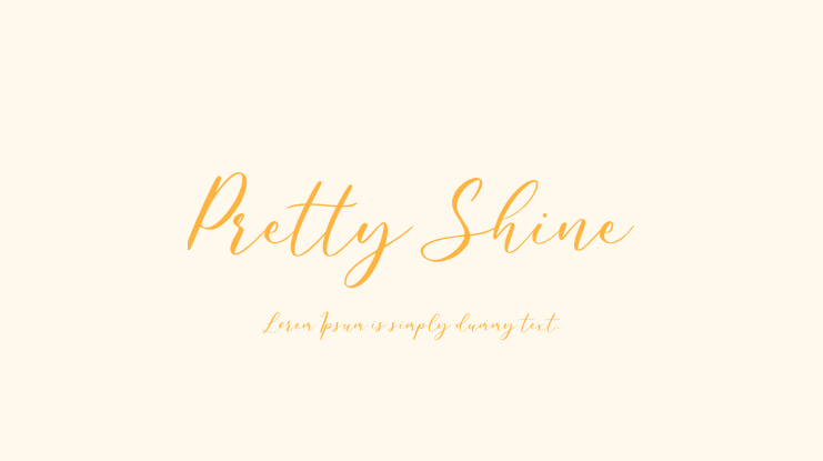 Pretty Shine Font