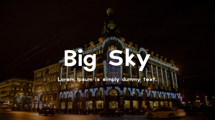 Big Sky Font