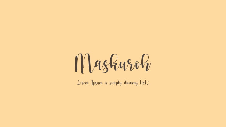 Maskuroh Font