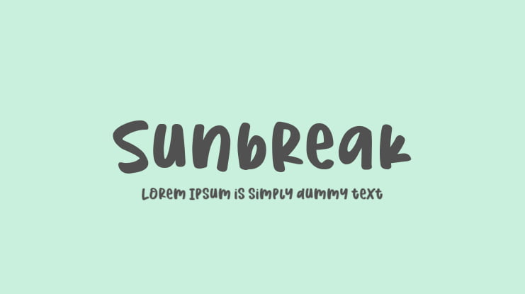 Sunbreak Font