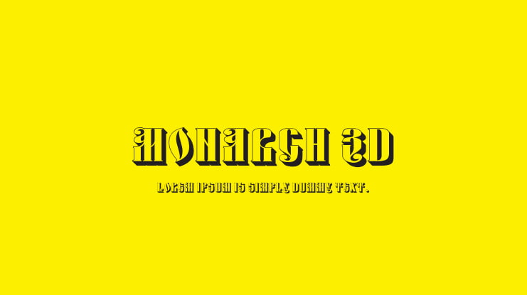 Monarch 3D Font Family