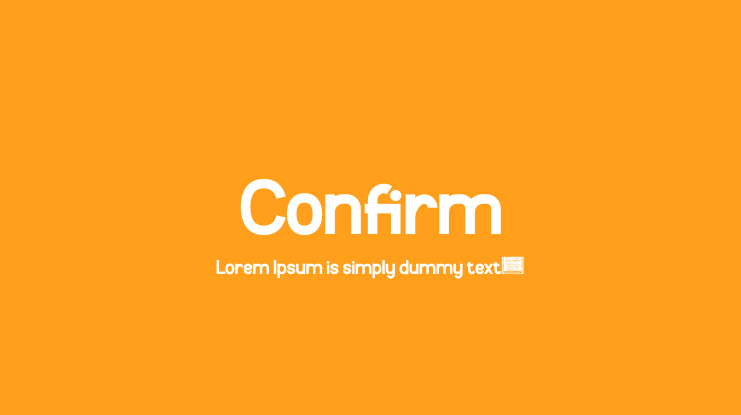 Confirm Font