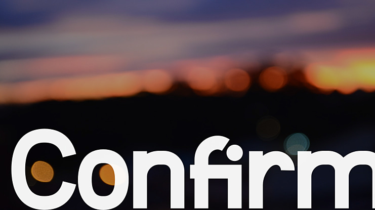 Confirm Font