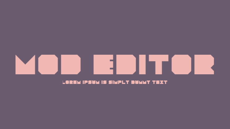 Mod Editor Font