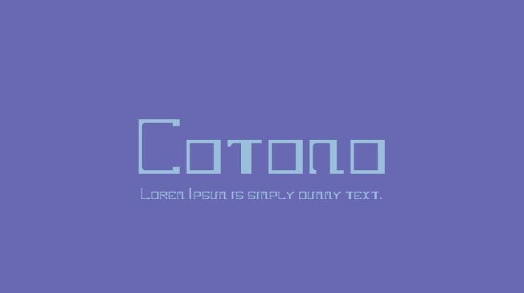 Cotono Font