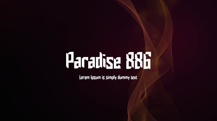 Paradise 886 Font