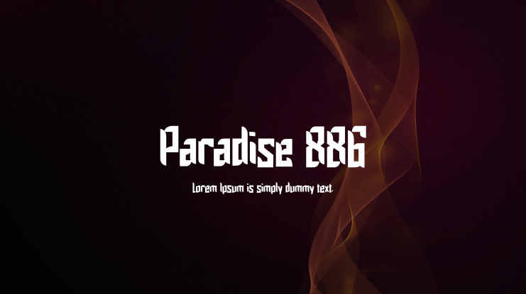 Paradise 886 Font
