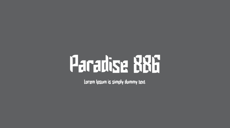 Paradise 886 Font