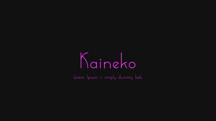 Kaineko Font Family