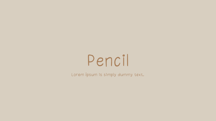 Pencil Font