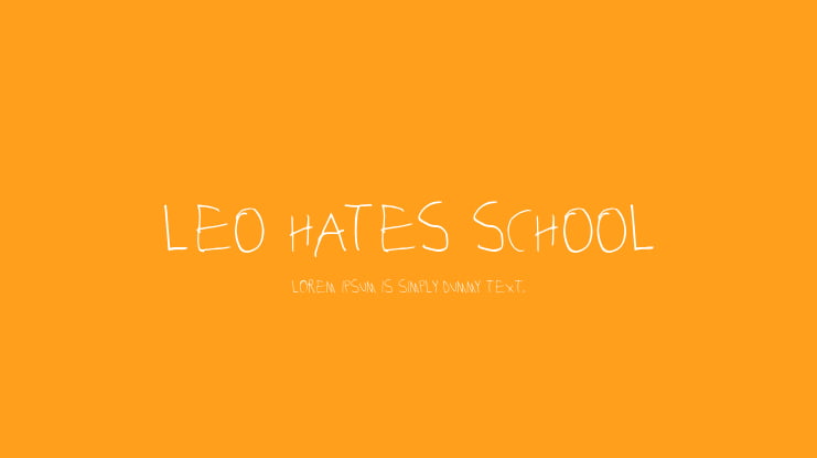 Leo hates school Font