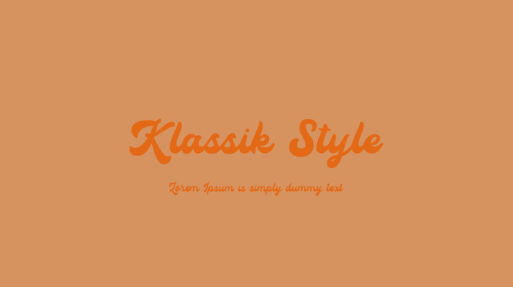 Klassik Style Font