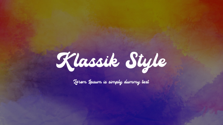 Klassik Style Font