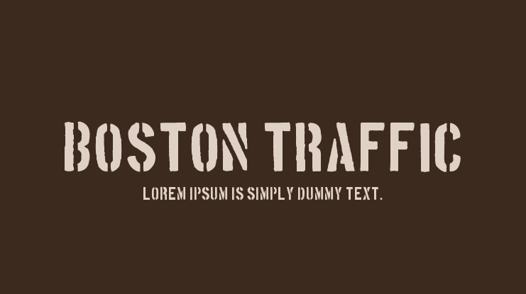 Boston Traffic Font
