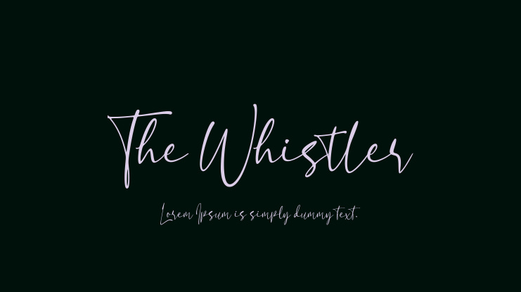 The Whistler Font