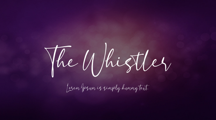 The Whistler Font