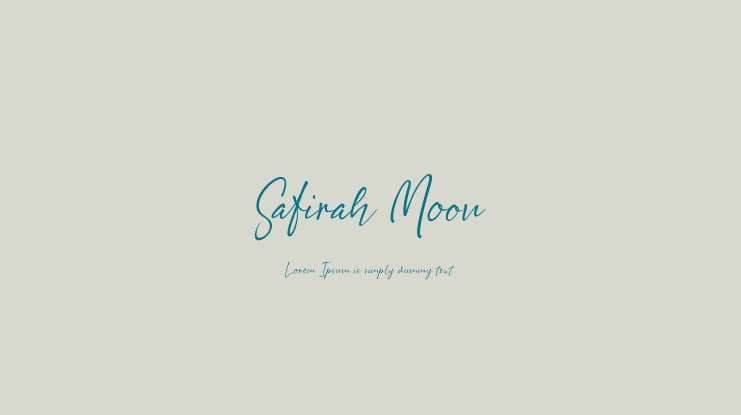 Safirah Moon Font