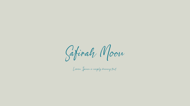 Safirah Moon Font