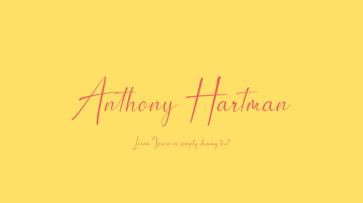 Anthony Hartman Font
