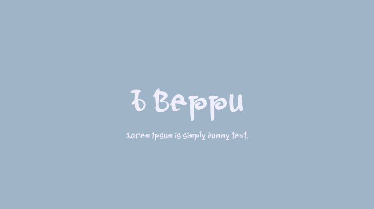 b Beppu Font
