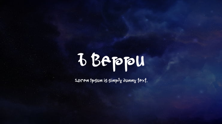 b Beppu Font