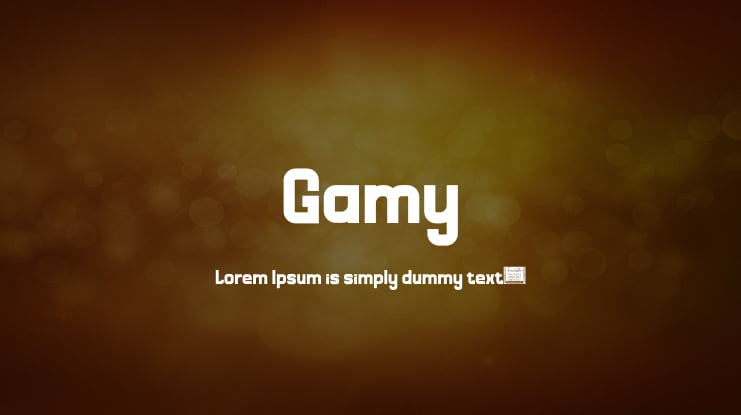Gamy Font Family