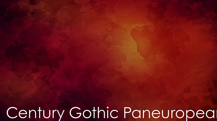 Century Gothic Paneuropean Font Family