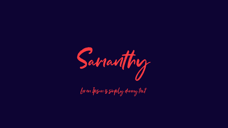 Samanthy Font Family