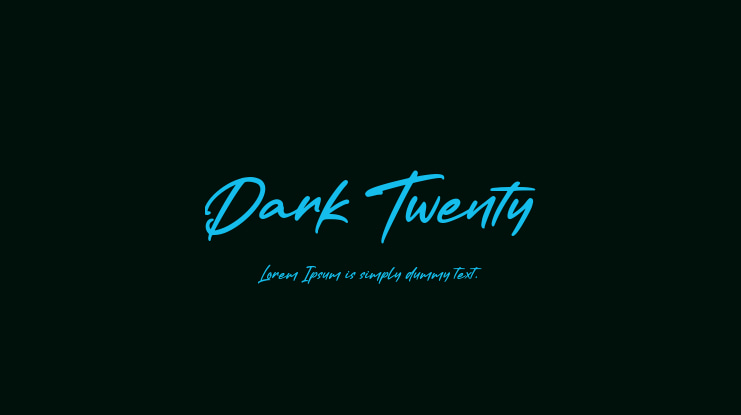 Dark Twenty Font