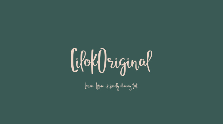 CilokOriginal Font