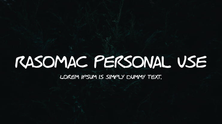 Rasomac Personal Use Font