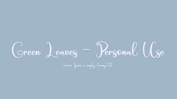 Green Leaves - Personal Use Font