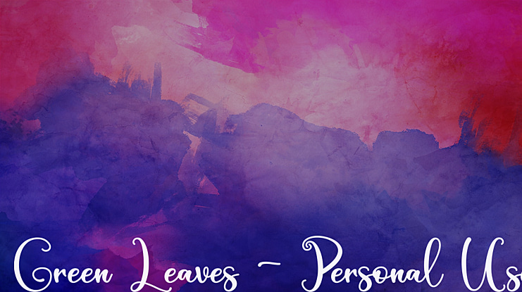 Green Leaves - Personal Use Font