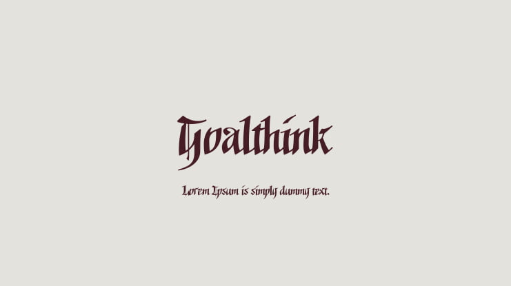 Goalthink Font