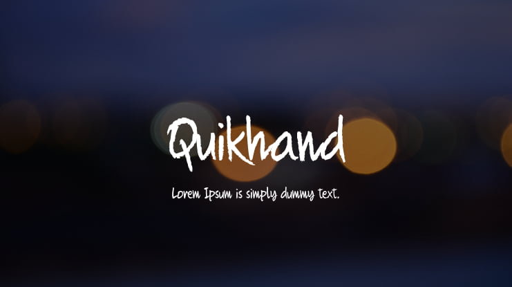 Quikhand Font