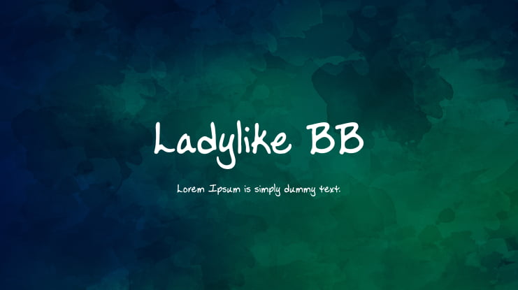 Ladylike BB Font