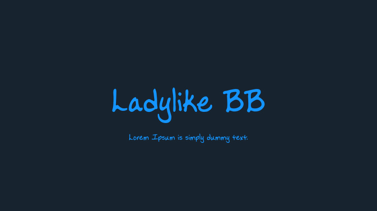 Ladylike BB Font