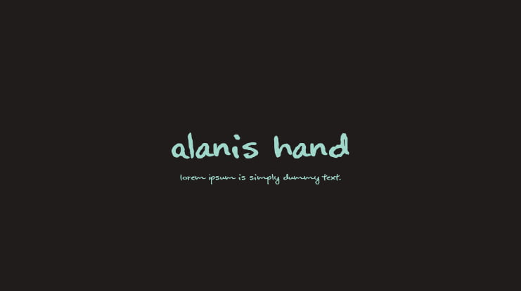 Alanis Hand Font