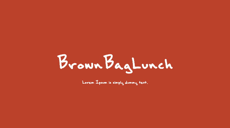 BrownBagLunch Font