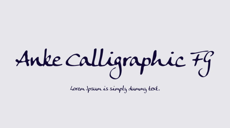 Anke Calligraphic FG Font