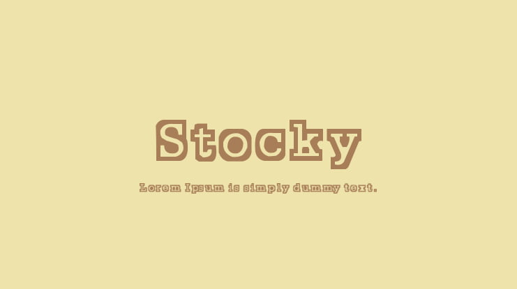 Stocky Font