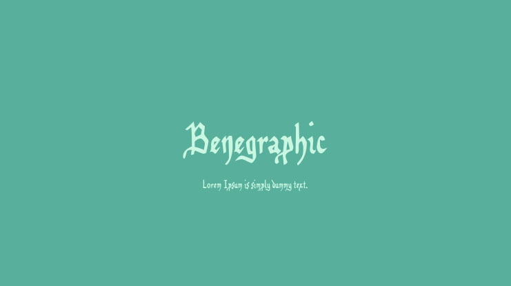 Benegraphic Font