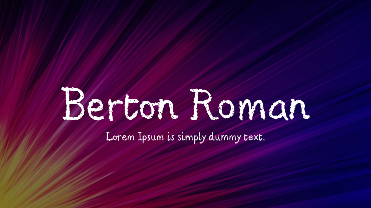 Berton Roman Font Family