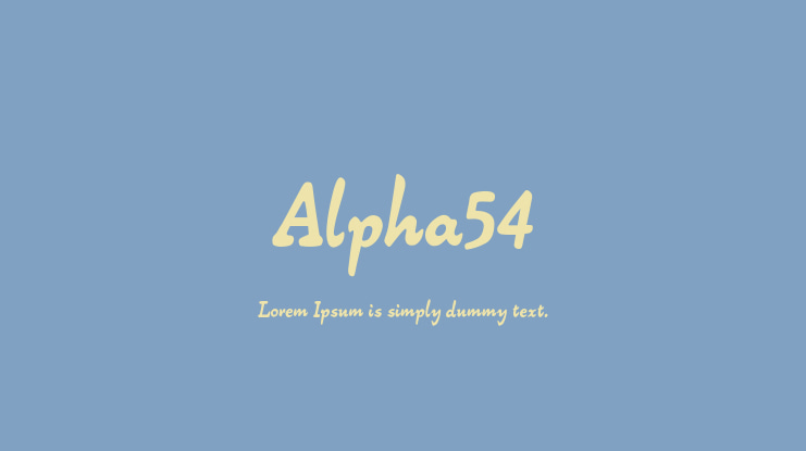 Alpha54 Font