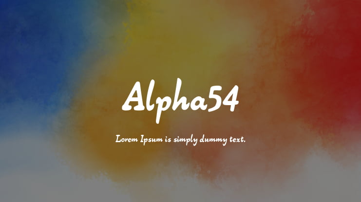Alpha54 Font