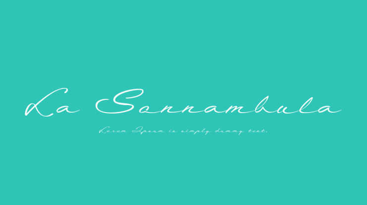 La Sonnambula Font