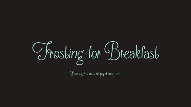 Frosting for Breakfast Font