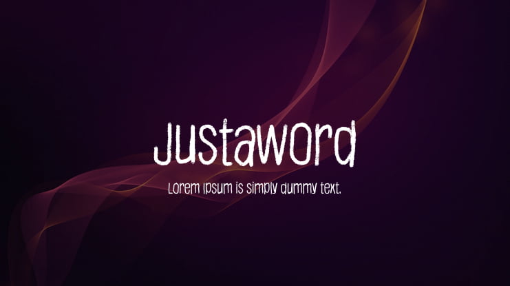 Justaword Font