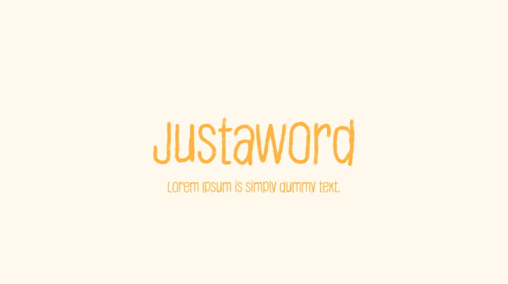 Justaword Font